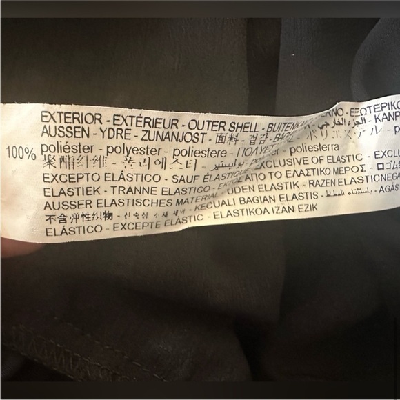 Zara Swiss Dot, Neck Ruffled, Sheer Sleeve, Mini Short Dress, Black, Size M - Picture 7 of 9